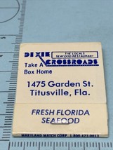 Vintage Matchbook Covers  Dixie Crossroads  Titusville Fl gmg Rock Shrimp Mullet - £9.73 GBP