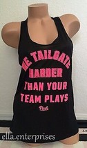 Victoria&#39;s Secret Pink We Tailgate Harder Than Your Team Plays Black Tan... - £11.98 GBP