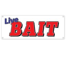 LIVE BAIT CLEARANCE BANNER Advertising Vinyl  Flag Sign INV - $9.91