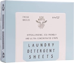Laundry Detergent, 64 Sheets, Hypoallergenic Natural Fresh Breeze Scent - £7.86 GBP