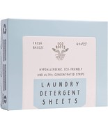 Laundry Detergent, 64 Sheets, Hypoallergenic Natural Fresh Breeze Scent - £7.82 GBP