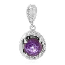 Jewelry of Venus fire  Pendant of Goddess Urd Channapatna star ruby silver penda - £550.50 GBP