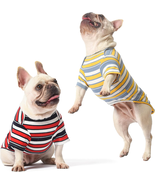 Dog Shirts Cotton Striped T-Shirt, Summer Pet Clothes for Small Dogs, - $51.57 CAD