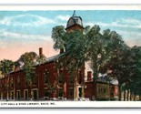 City Hall and Dyer Library Saco Maine ME UNP WB Postcard Y7 - £2.70 GBP