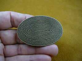 CB-Other-5) Dot dots dotted textured oval brass Barrettes French barrette - $18.99