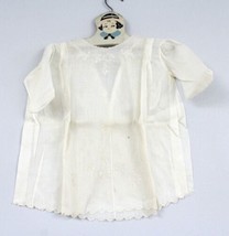 Antique Victorian Dress Baby Child Doll Ivory  Embroidered Peg Hanger 26... - $19.80