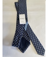 Salvatore Ferragamo Animal Patern Navy Silk Tie - $115.00