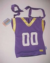 LSU Tigers Est. 1860 NCAA SEC Sandol Purple Yellow Jersey Handbag 12&quot; x 15&quot; New - £26.23 GBP