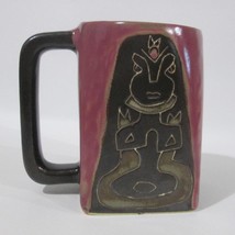 Mara F Mexican Pottery Mug Signed Coffee Cup Mexico - $19.78