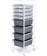 Essentials 8 Drawer Rolling Storage Cart With Wheels, - £45.31 GBP