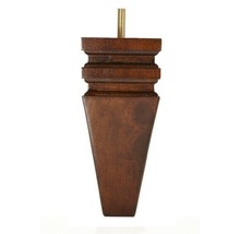 8&quot; Tall Wood Carved Tapered Dark Walnut Finish Furniture Leg ( Set of 4 ) - £23.31 GBP