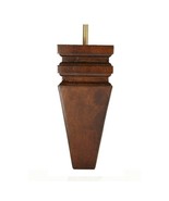 8&quot; Tall Wood Carved Tapered Dark Walnut Finish Furniture Leg ( Set of 4 ) - £23.49 GBP