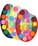 Watercolor Paint Set 36 Vibrant Water Color W/ 3 Paint Palle - $22.99