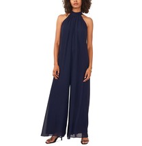 Vince Camuto Women&#39;s Tie-Back Halter Jumpsuit Navy S B4HP - £19.65 GBP