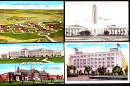 Fort Worth, TX (4) Antique Postcards Schools, Hospital, Court House, Coliseum - £10.04 GBP