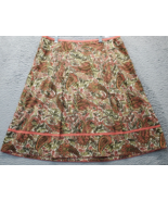 Ann Taylor A Line Skirt Womens 12 Multi Paisley Floral Lined Pleated Sid... - $497.95 MXN