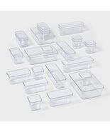 Brightroom 25pc Flatware Drawer Organizer Clear PETG In-Drawer Storage - $323.26 MXN