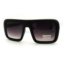 Oversized Square Sunglasses Flat Top Thick Nerdy Hipster Frame - £8.80 GBP