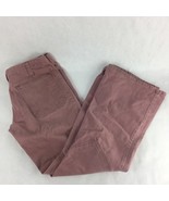 Contur Slacks Womens Straight Leg Pants Salmon Pink Zip Fly Flat Front P... - $27.73 CAD