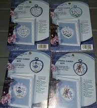 Vintage New Berlin Co Lot Of 4 Cross Stitch Greeting Card Kits Kitchen M... - $18.75