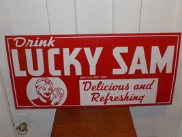 Vintage Drink Lucky Sam Delicious and Refreshing Metal Sign - $747.45