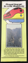 VTG Royal Gorge Scenic Railway Brochure Flyer Canon City CO Colorado - $13.99