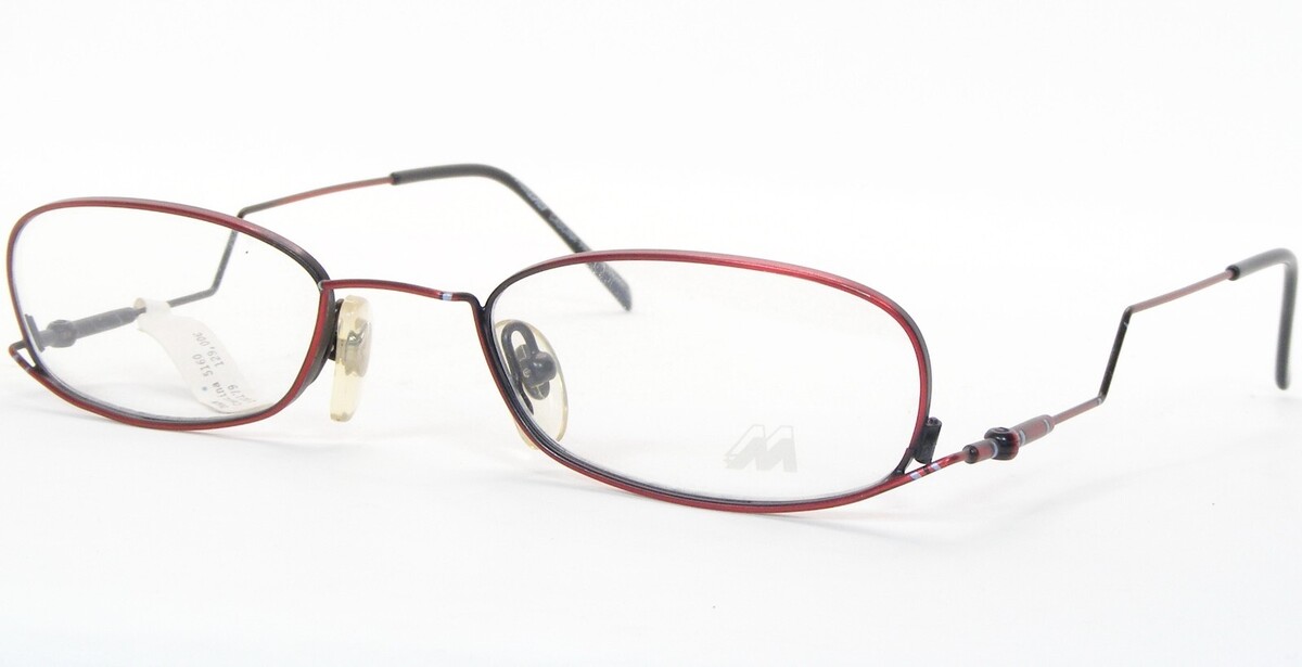 Gafas Únicas Raras Vintage MEITZNER CASCINA 5160 Rojo / Negro 49-20-135 ... - $58.74