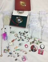 Junk Drawer Lot of 90s Jewelry Earrings Buttons Ornament For Crafts Claires - £18.75 GBP