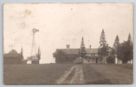 RPPC Macfarland WI Homestead Farmhouse Barn Windmill Skoar Family Postcard T22 - £15.94 GBP