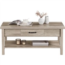 Lift Top Coffee Table With Hidden Storage Living Room Coffee Accent Table Gray - £139.45 GBP