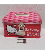 Hello Kitty Metal Treasure Chest Lock And Key Bank 2000 Sanrio Made In J... - £18.42 GBP