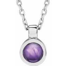 Amethyst Necklace in 14k White Gold - £352.00 GBP