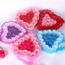 Disney Inspired Handmade lovely soap flowers heart shape gift box creative Weddi - £31.97 GBP