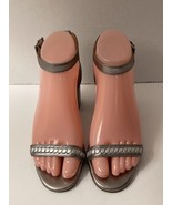 Jack Rogers Silvertone Strappy Sandals Ankle Strap Size 5M - $332.95 MXN