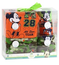 Disney Baby Boy Mickey Mouse 5 Piece Layette Set 0-6 Months Camouflage Pants Cap - £15.14 GBP