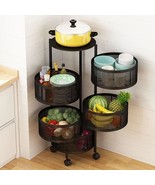 ATH- Kitchen Storage Cart, 4/5 Tier Circular Rotating Basket, Large Stor... - $109.34 CAD+