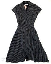 NWT MM. Lafleur Aurelia in Navy Ivory Diagonal Stripe Surplice Dress 4 $295 - £87.92 GBP