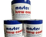 3x Master Krew Comb Extra Super Hold Hair Styling Prep  4 oz SEE IMAGES ... - £53.73 GBP