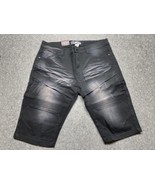 NEW Bleeker Mercer Slim Fit Black Denim Jean Shorts KG JD - $470.22 MXN