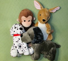 Kohls Curious George Plush Lot Applause Charkie Dalmatian Kangaroo Animal Toys - £15.10 GBP