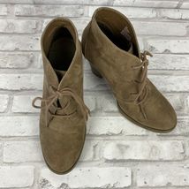 MIA Shawna Lace Up Ankle Booties, Taupe 8M - $19.94