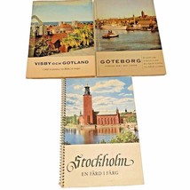 3 Travel Guide Book Sweden Stockholm Goteborg Gotland Pictures History V... - £8.17 GBP