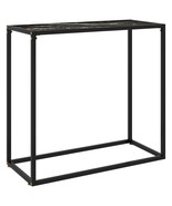Console Table Black 31.5&quot;x13.8&quot;x29.5&quot; Tempered Glass - €98,76 EUR