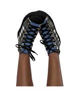 Women’s high top canvas shoes - Blue, Black, Brown, Beige - £53.27 GBP