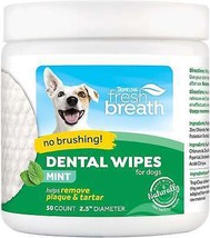 TropiClean Fresh Breath Dental Wipes for Dogs 1ea/50 ct - £9.45 GBP