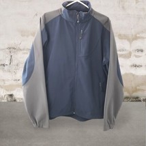 Black Diamond Men’s Medium Fleece Lined Water Resistant Zip-up Jacket Navy/Grey - £15.03 GBP