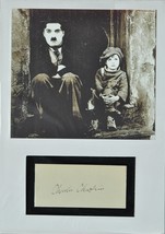 Charlie Chaplin Signed Page &amp; Photo - The Tramp - The Great Dictator w/COA - £1,166.26 GBP