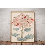 A Chrysanthemum, Japanese Art Print, Floral Illustration, Poster and Canvas - £9.50 GBP+