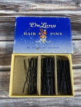 1940’s WW II Era DeLong Black BOBBY HAIR PINS Box Meant for Buns - $5.94