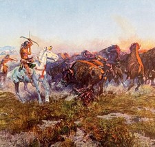 Surround Charles Russell Western 1980 Greeting Card Leanin Tree Buffalo E59 - $24.99